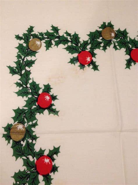 Vintage Christmas Tablecloth - Etsy