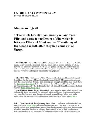 Exodus 16 commentary | PDF