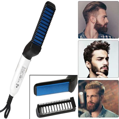 Official Beard Straightener Comb Brush Tool Men Hair Styling Iron – Genius Villain