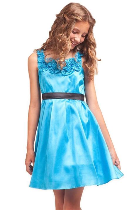 Graduation Dresses for Kids: 5th Grade Graduation Dresses - New Elegant Swirled Ruffle Party Dress