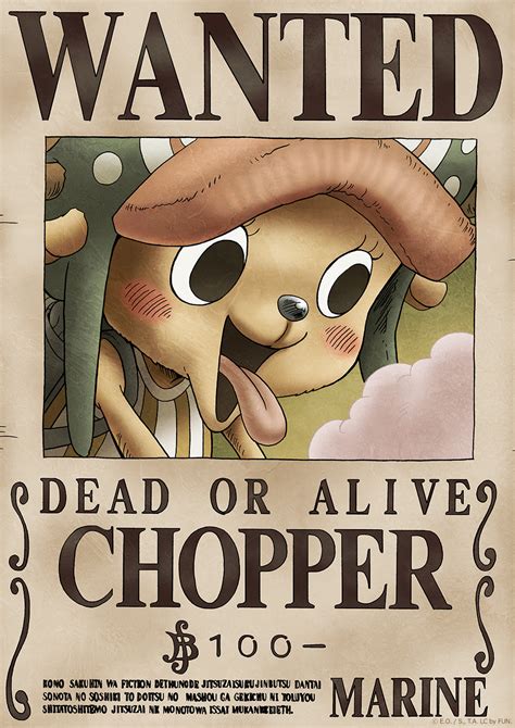 One Piece Chopper Wanted Poster