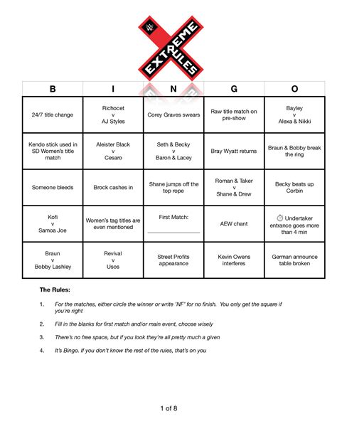 Extreme Rules Bingo.pdf | DocDroid