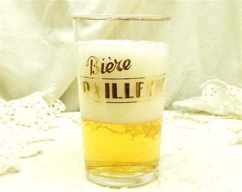 20% OFF coupon on 2 Vintage French Beer Glasses "Biere Paillette" Gold ...