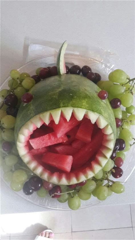 Shark Watermelon carving | Watermelon carving, Watermelon shark, Watermelon