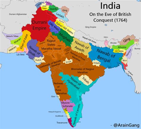 India on the Eve of British Conquest (OC) : r/MapPorn