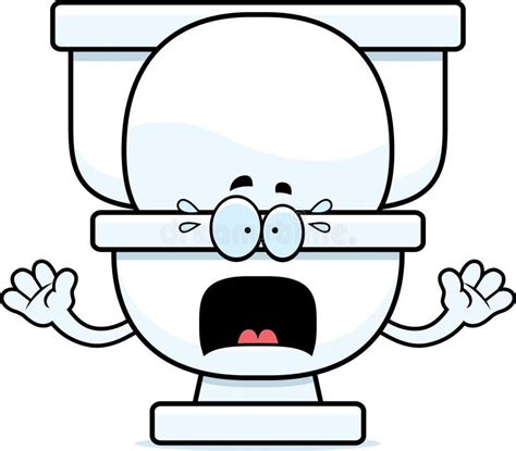 Scared Cartoon Toilet stock vector. Illustration of clipart - 47825614