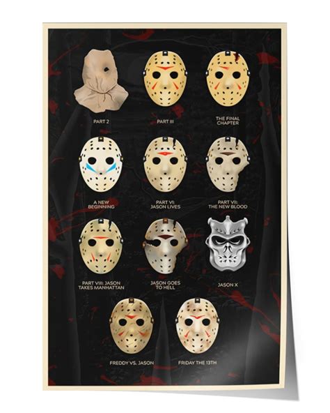 Jason Voorhees Friday The 13th Every Mask Evolution Of Jason Voorhees ...