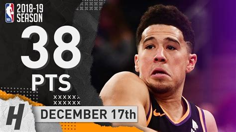 Devin Booker Full Highlights Suns vs Knicks 2018.12.17 - 38 Pts, 2 Ast, 6 Rebounds! - YouTube