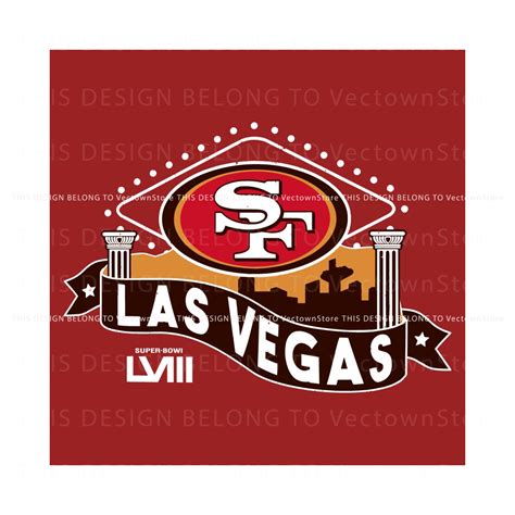 49ers Football Las Vegas Super Bowl LVIII SVG