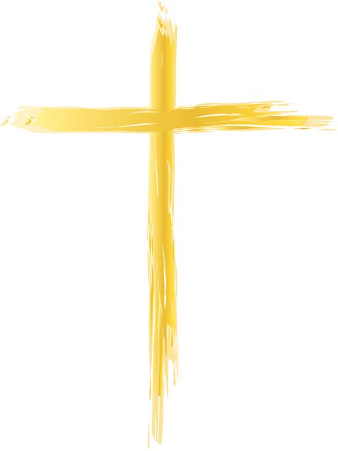 Crucifix Yellow - Thin Cross Cliparts png download - 2471*3300 - Free ...