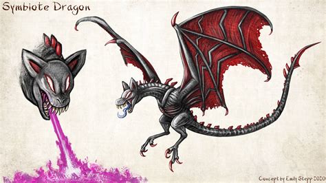 Symbiote Dragon Concept Commission by EmilyStepp on DeviantArt