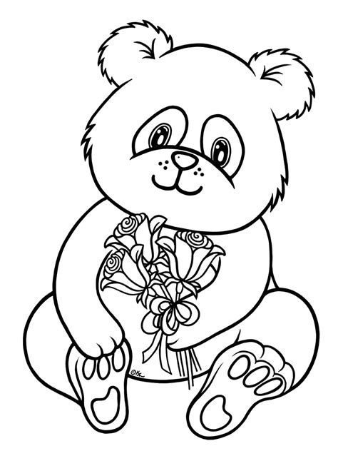 Panda bear coloring pages to download and print for free