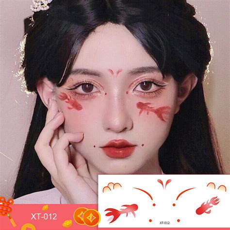 Self-Adhesive Face Sticker INS Sweet Rouge Stickers Valentine's Day Date Makeup | eBay