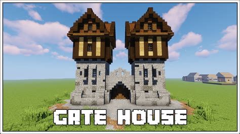 Minecraft Tutorial Medieval Gate House!!! - YouTube