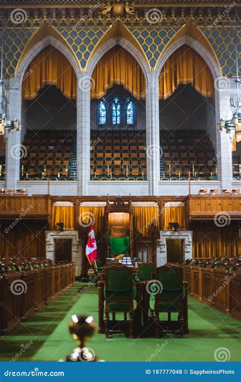 Interior Of The Parliament Building In Ottawa, Canada Editorial Image ...