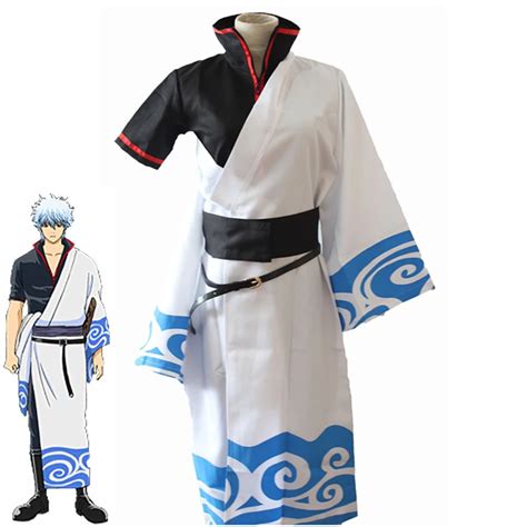 Eraspooky Gintama Costume Sakata Gintoki Cosplay Japan Anime Cosplay Wig Game Cosplay Adult Coat ...