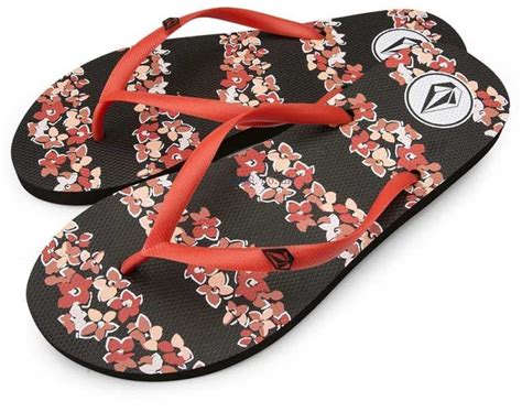 Volcom Womens Rocking 2 Women's Flip Flops, UK 2.5 Fire Red