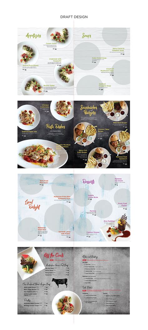 A la Carte Menu The Raintree Restaurant 2018 on Behance