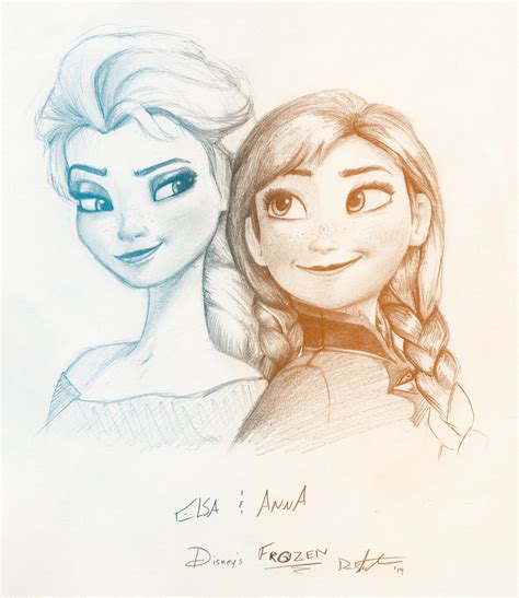 Elsa And Anna Frozen Drawings Images & Pictures - Becuo