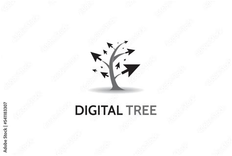 Digital tree logo Stock Vector | Adobe Stock