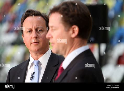 UK Prime Minister, David Cameron and Deputy Prime Minister, Nick Clegg together Stock Photo - Alamy