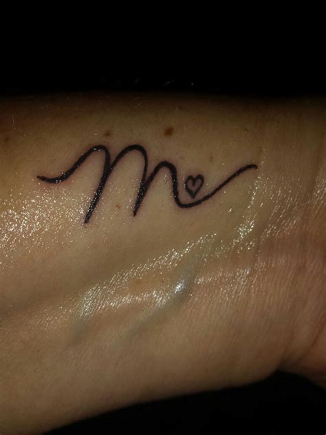 " M " initial tattoo | Initial tattoo, Tattoo lettering, Tattoo designs