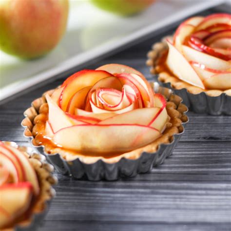 Rose Apple Tartlets with Salted Caramel | Platings + Pairings