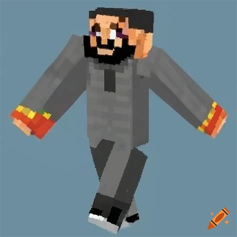 Drake minecraft skin style on Craiyon