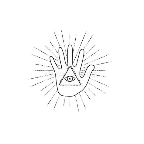 Fortune Teller Hand with All Seeing Eye Vector Stock Vector - Illustration of element, human ...