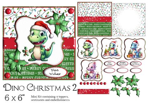 Dino Christmas Set 2 Graphic by Opal Crafts · Creative Fabrica