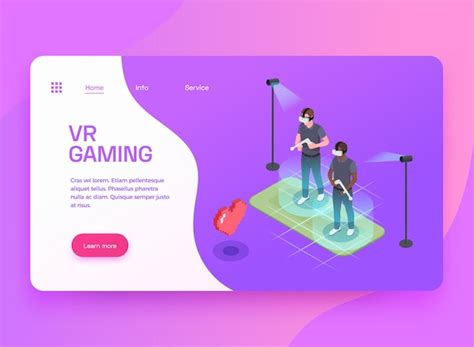 Premium Vector | Virtual augmented mixed reality gaming entertainment isometric landing page ...