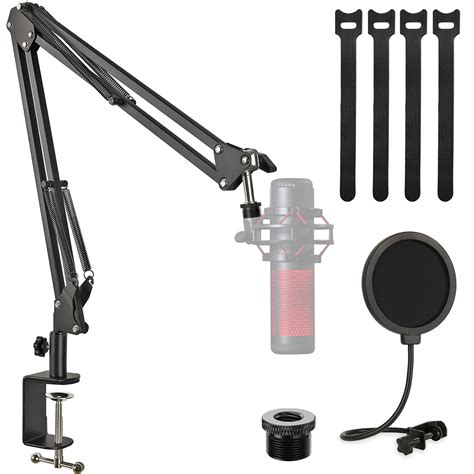 Buy QuadCast Mic Boom Arm Stand with Pop Filter, Adjustable Microphone Boom Arm with Upgrade ...