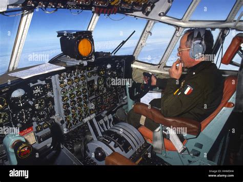 Italian Air Force, inside the cockpit of a C 130 "Hercules" cargo aircraft Stock Photo - Alamy