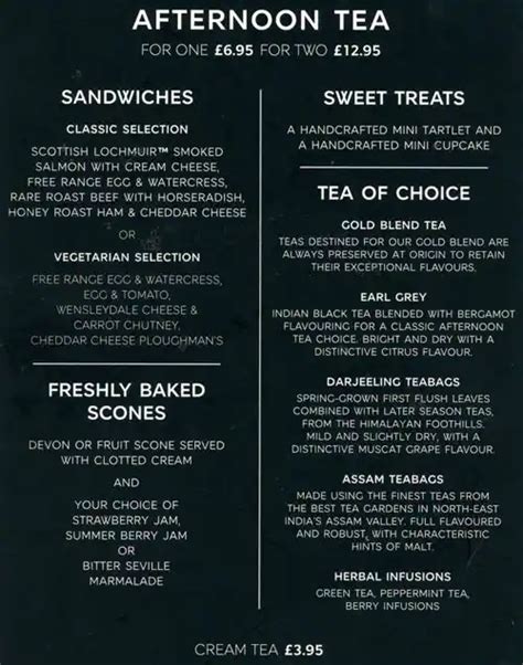 Menu at M&S Café cafe, Manchester, Unit 1A Barton Squ.