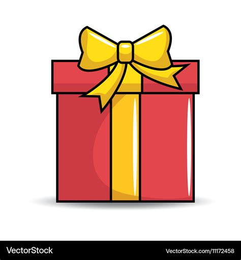 Gift birthday present icon Royalty Free Vector Image