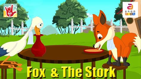 Short Stories In Sign Language | The Fox and The Stork | Sign Language Animated Moral Story ...