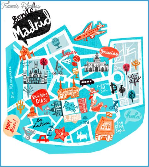 Madrid Map Tourist Attractions - TravelsFinders.Com