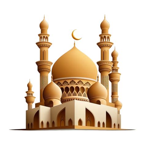 Ramadan Kareem Golden Mosque With Transparent Background 21733532 PNG