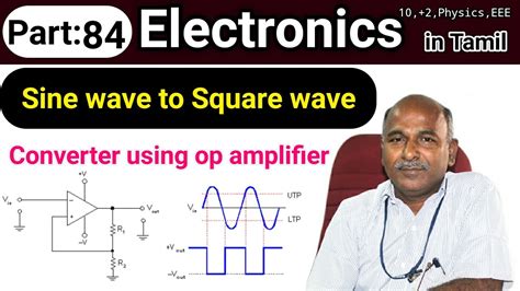 sine wave to square wave converter using op amp - YouTube