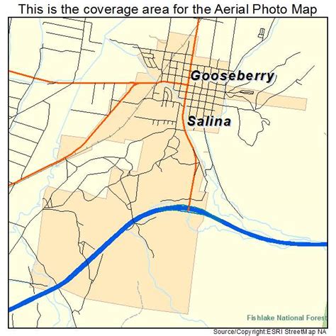 Aerial Photography Map of Salina, UT Utah