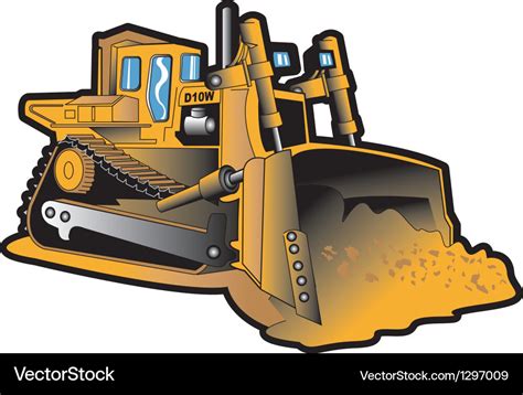 Bulldozer Royalty Free Vector Image - VectorStock