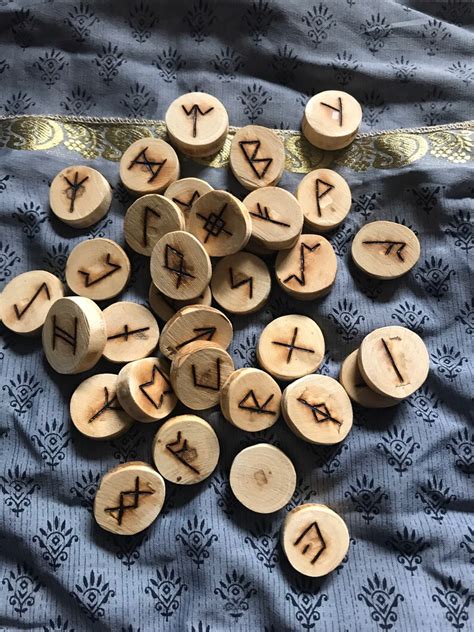 Anglo Saxon Rune Stones 33 Divination Runes Wooden Runic | Etsy