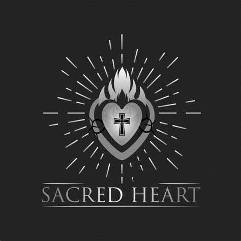 Sacred Heart Vector Hd Images, Sacred Heart Logo Vector, Background ...