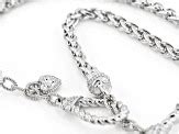 Judith Ripka Cubic Zirconia & Rock Crystal Quartz Rhodium Over Silver Classic Necklace 0.62ctw ...