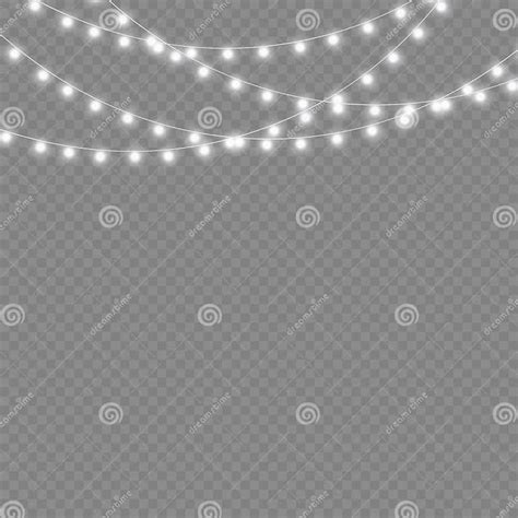 LED Neon Lights White Christmas Garland Decoration Stock Vector - Illustration of christmas ...