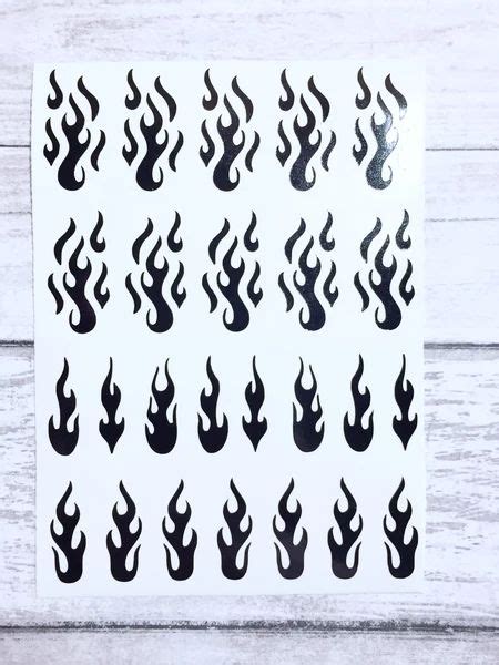 Flame Nail Decals – We Love Glitter Design | Nail decals, Nails, Decals