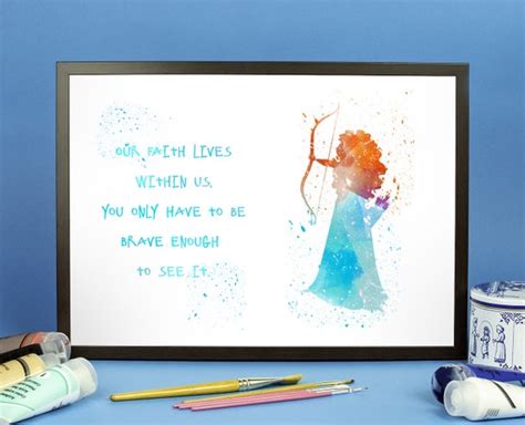 Merida Merida Brave quote Disney fan Art by WatercolorDsgn on Etsy