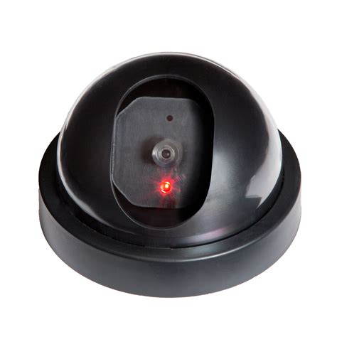 Fake Motion Detector Security Dome Camera with Flashing Red LED Light, Outdoor Dummy Wireless ...