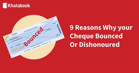 What Are The Reasons A Cheque Is Bounced Or Dishonoured?