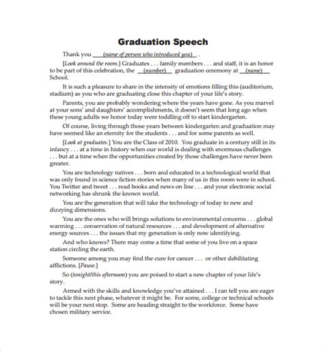 Sample Ceremonial Speech Example Template - 9+ Free Documents in PDF, Word